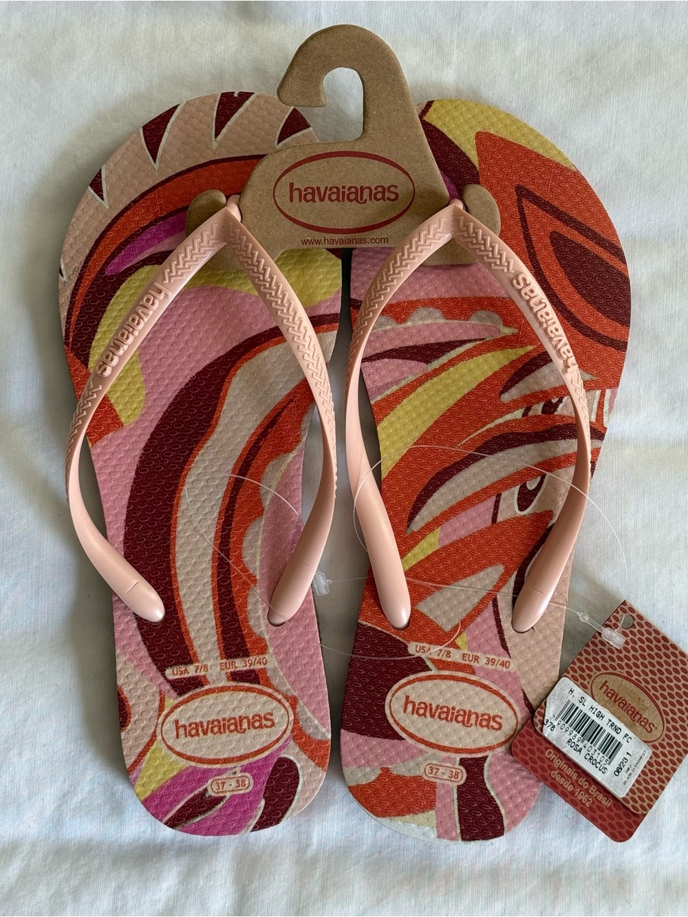 Havaianas Flip Flops, Light Pink, Size 7/8